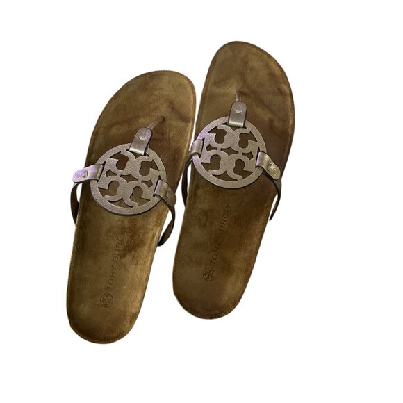 Tory Burch Gold Sandals sz 11 NWT - Picture 2 of 10